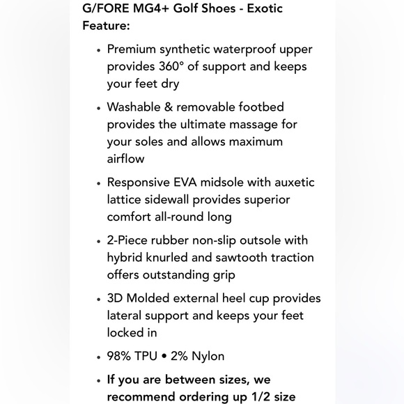 G/FORE Colour Block MG4+ Golf Shoes - Exotic - Picture 16 of 16